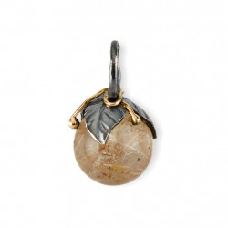 Vedhæng - Urban Leaf Drop Rutile Quartz 8mm  - 5090184A