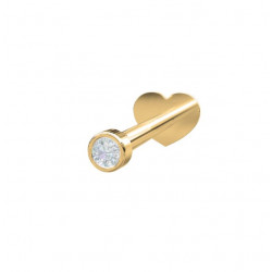 Guld Labret-piercing/ørering med 0,014ct diamant - 314 008BR5 1