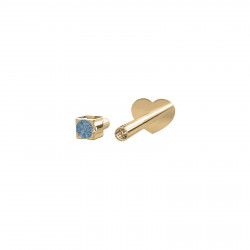 Guld Labret-piercing/ørering London topaz 14 kt. - 314 012 5 2