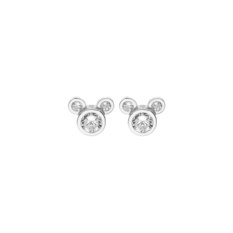 Disney sølv ørestikker Mickey Mouse med zirkonia - 10333998