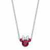 Disney sølv halskæde Minnie Mouse med røde zirkonia - 16333008