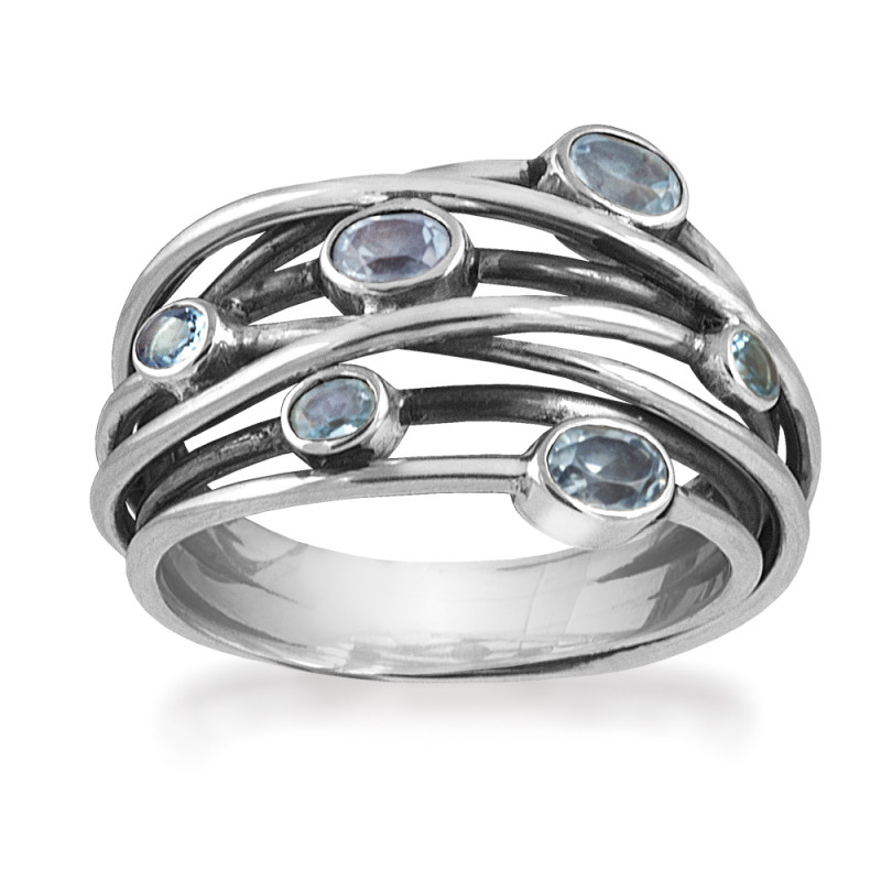 Ring i sølv med sky blue topas - Andromeda - 64716336