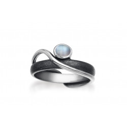 Ring i sølv med Månesten - Midnight Moon - 40816630