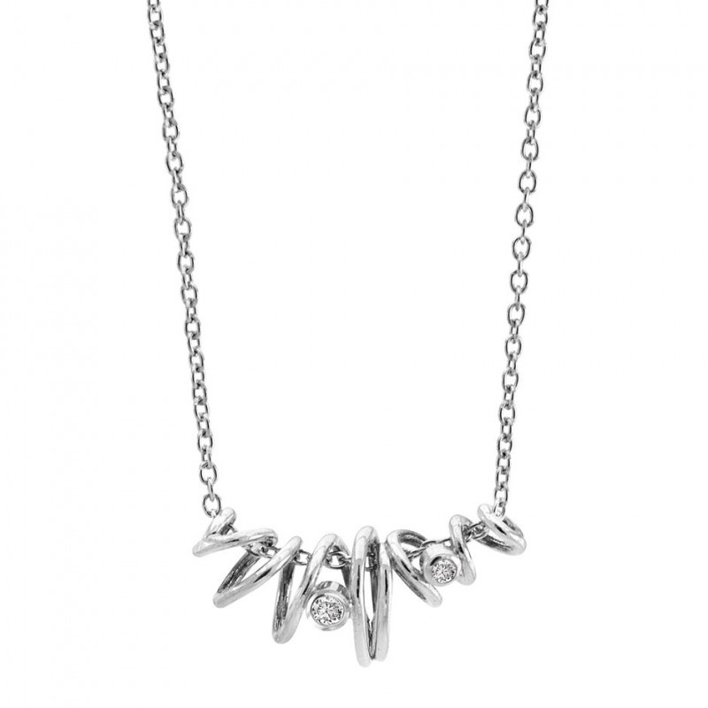 Vedhæng i sølv med hvid topas inkl. kæde - Sparkling Dream - 70316125