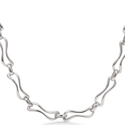 Halskæde i sølv med åbne drejet led - 16254005