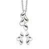 Sølv smykkesæt - Buet dråber - S223595