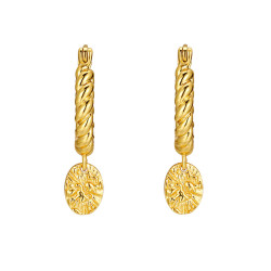 Hoops i forgyldt sølv med vedhæng - Alvana - 2