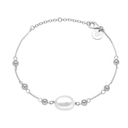 Armbånd i sølv med Barok perle - 1601-S-S04