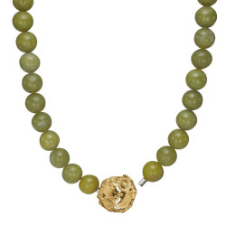 Connection halskæde med grøn Jade. C9993,45 - 1