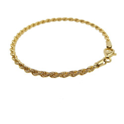 Bjørn Borg - Cordel Armbånd i Forgyldt Sølv - 3mm massiv