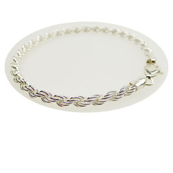 Bjørn Borg - Cordel Armbånd i Sølv - 4mm massiv