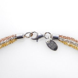 Sølv armbånd - 3 farvet - Diamond cut chains - 853578 - 3