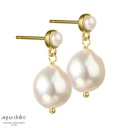 Ørestikker med barokke perler - Lulu - 4585
