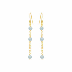 Ørehænger med aquamarin 4mm - 5661-2-156