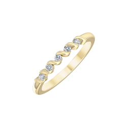 14 kt. guld ring - snoet med diamanter - 72257010